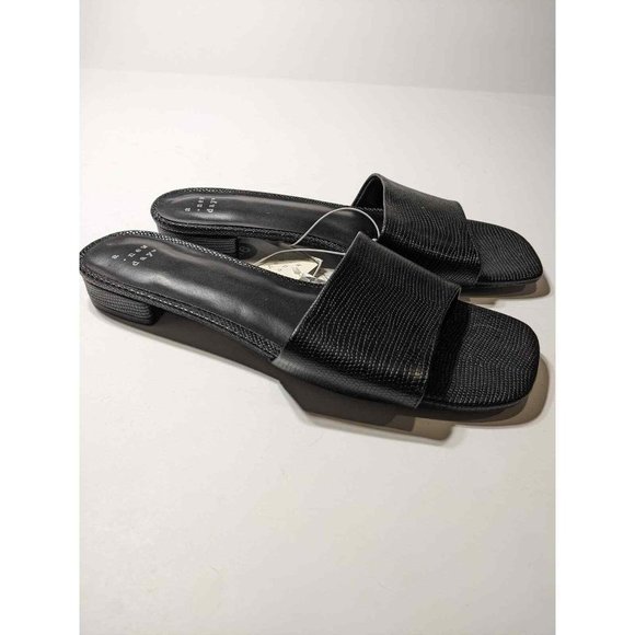 A New Day Summer Dress Slide Sandals Black 8 - Picture 4 of 4